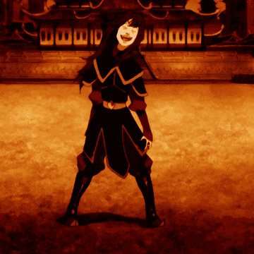 Gif of Azula from Avatar The Last Airbender