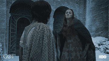 Gif of Game of Thrones character Sansa Stark slapping a guy