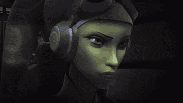 Moving GIF of Star Wars character Hera Syndulla 