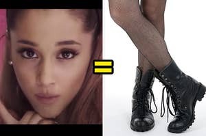 Ariana Grande and combat boots