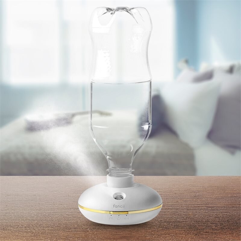 A water bottle attached to the humidifier