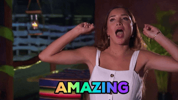 A woman saying &quot;amazing&quot;