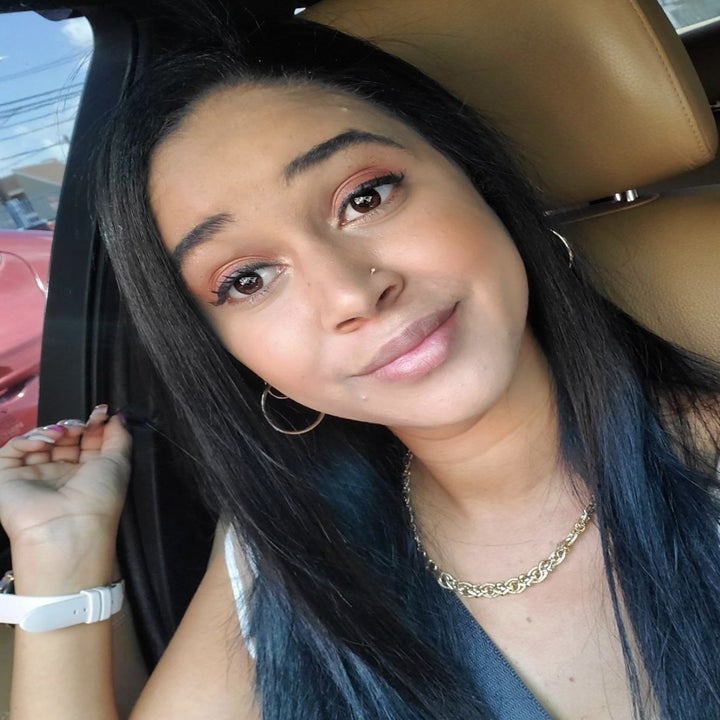 a person with straight hair, before using the wave styler