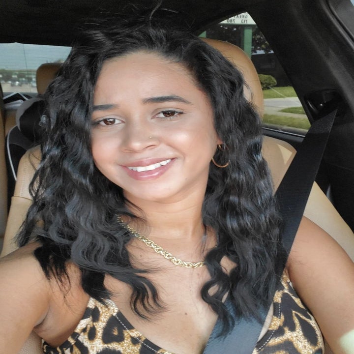 a person with wavy hair, after using the wave styler