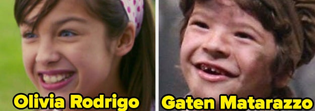 Olivia Rodrigo and Gaten Matarazzo as little kids in their first big Hollywood roles