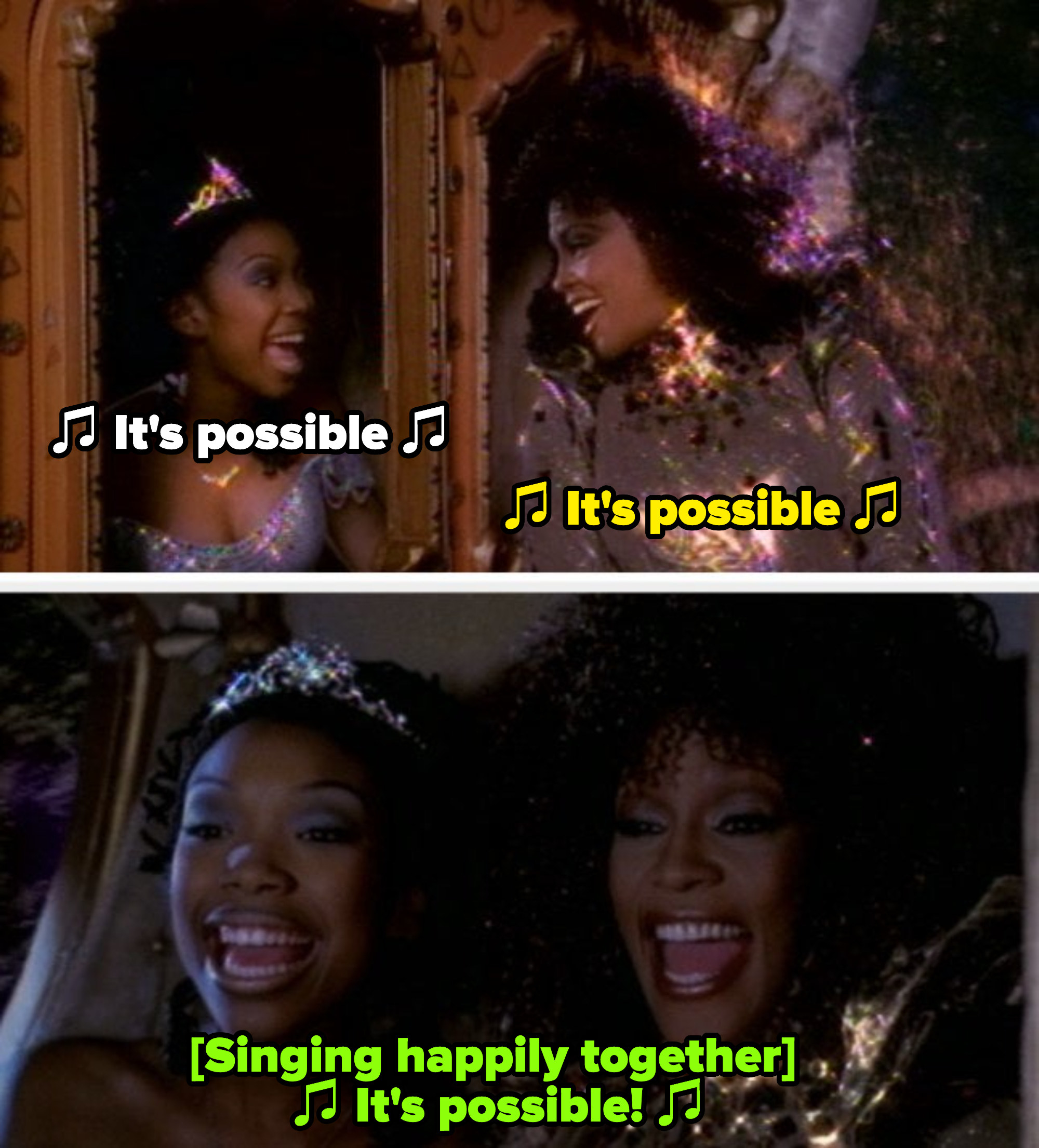 Whitney Houston and Brandy in &quot;Rodger&#x27;s &amp;amp; Hammerstein&#x27;s Cinderella&quot;
