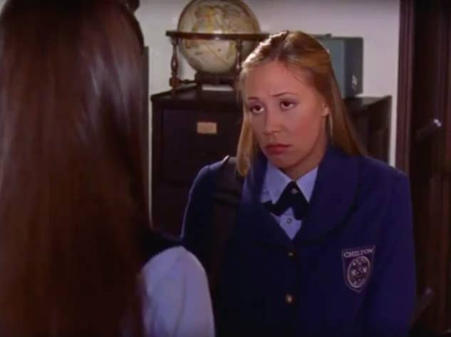 Paris Geller in &quot;Gilmore Girls&quot; looking annoyed at Rory