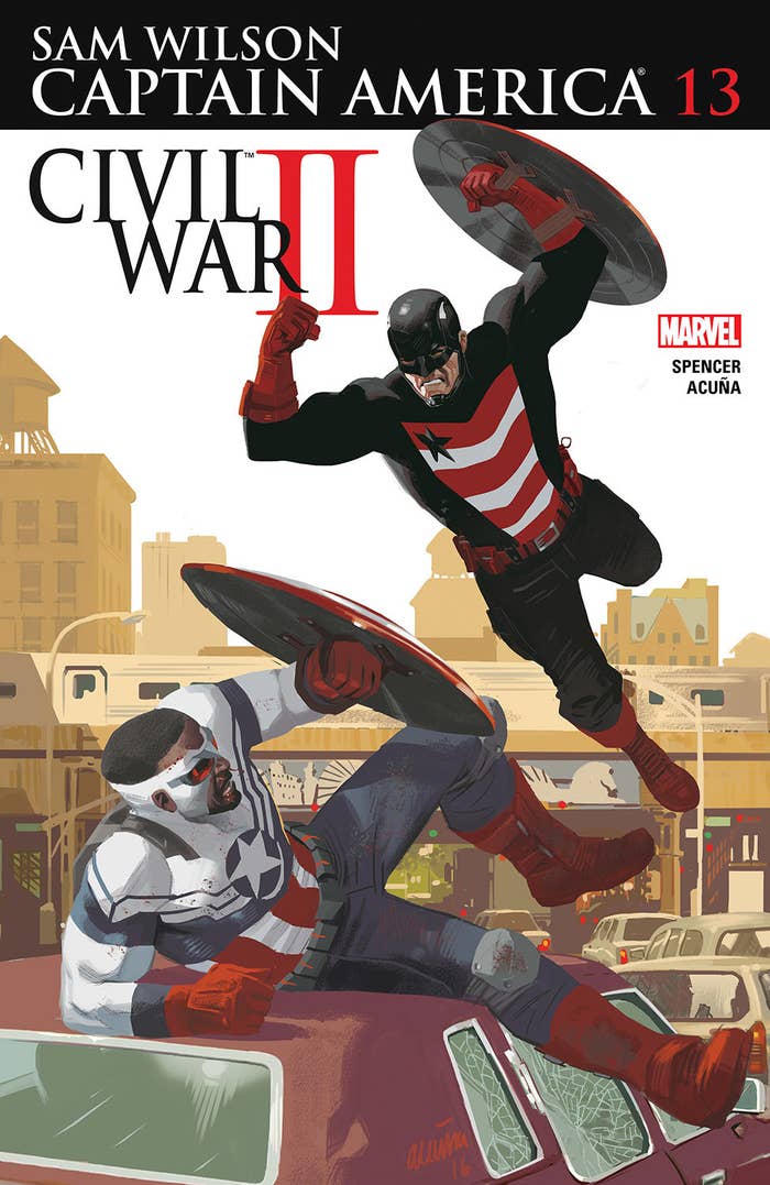 US Agent Fights Captain America sam Wilson