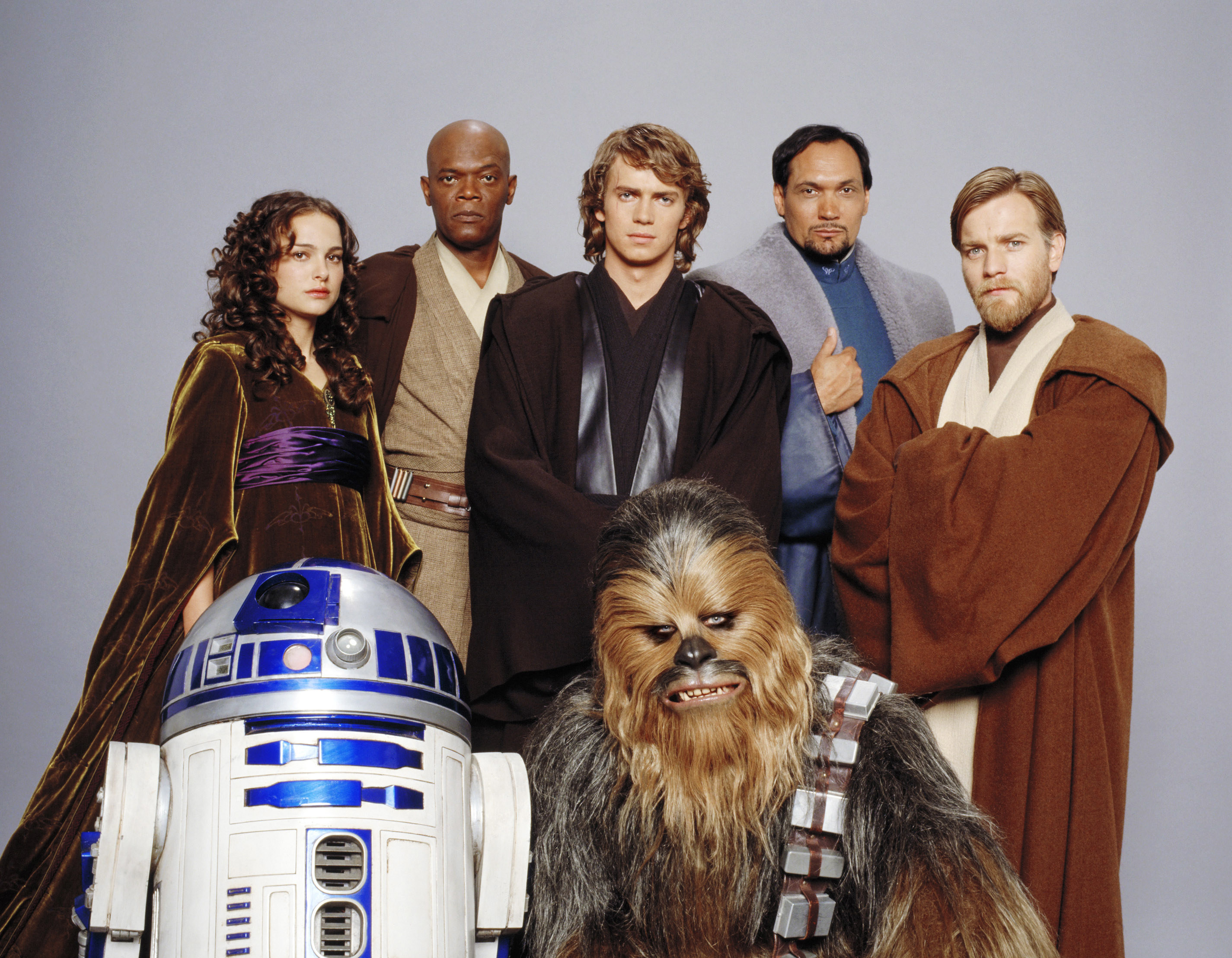 Promotional photo of the Revenge of the Sith cast