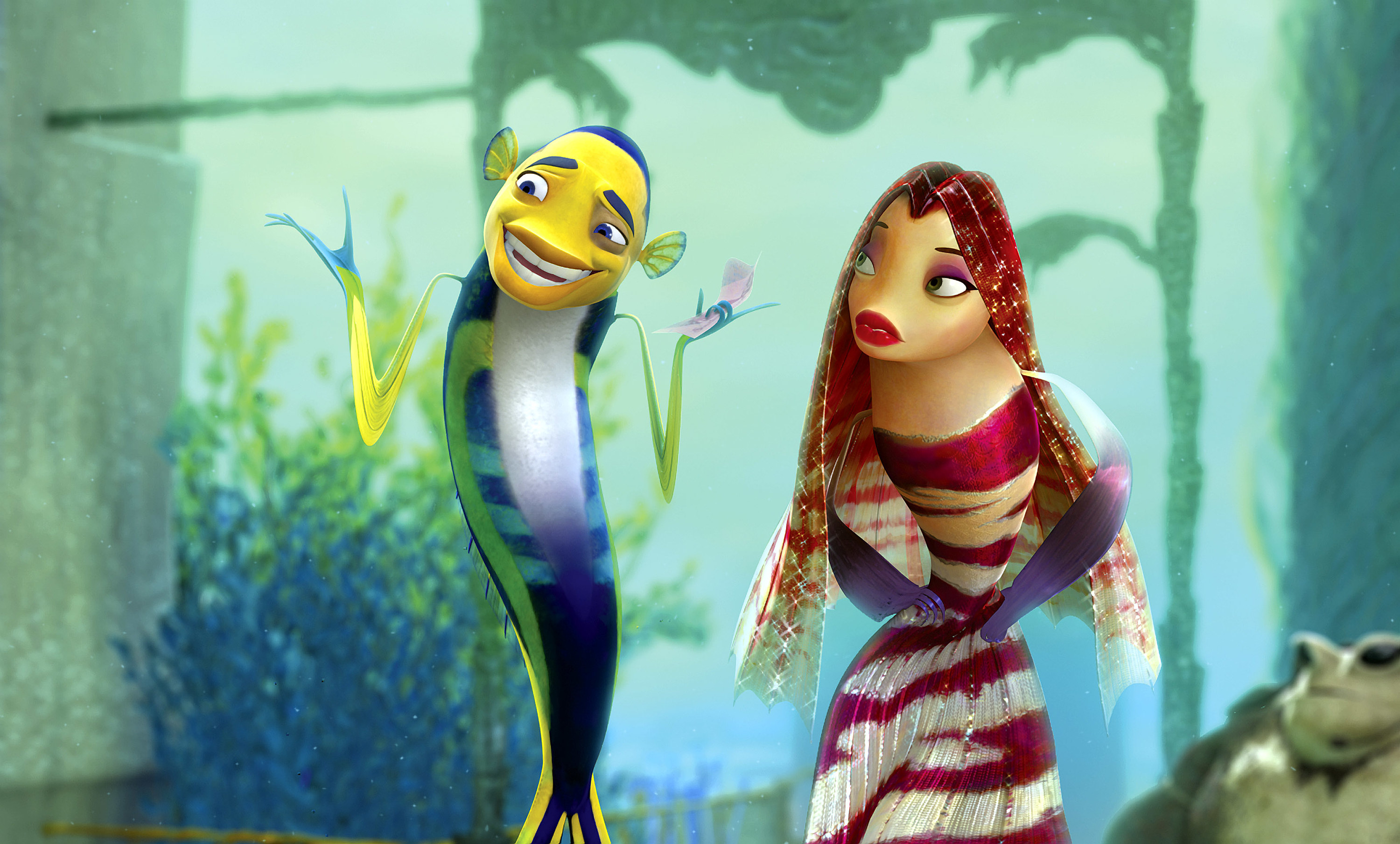 Photo of Will Smith&#x27;s and Angelina Jolie&#x27;s characters in Shark Tale