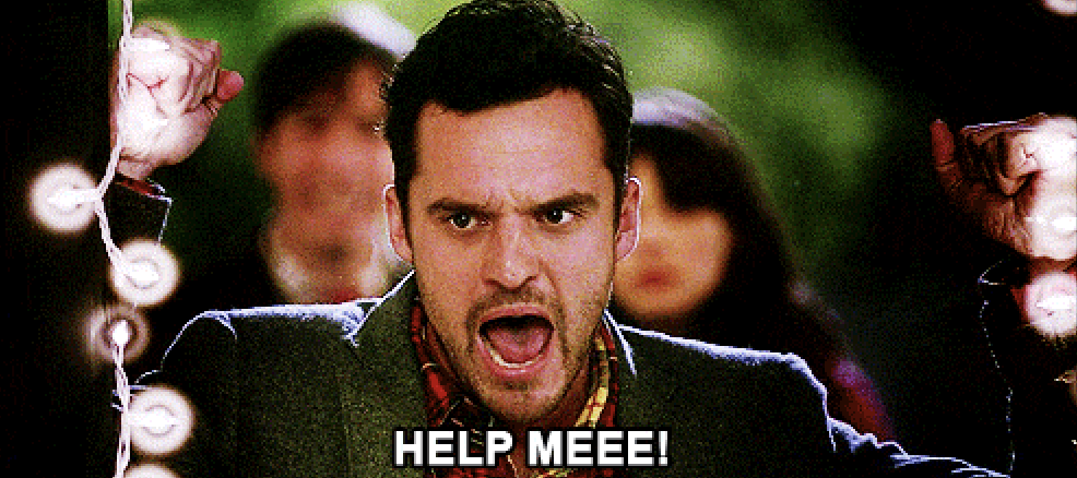 Nick Miller screaming &quot;help me&quot;