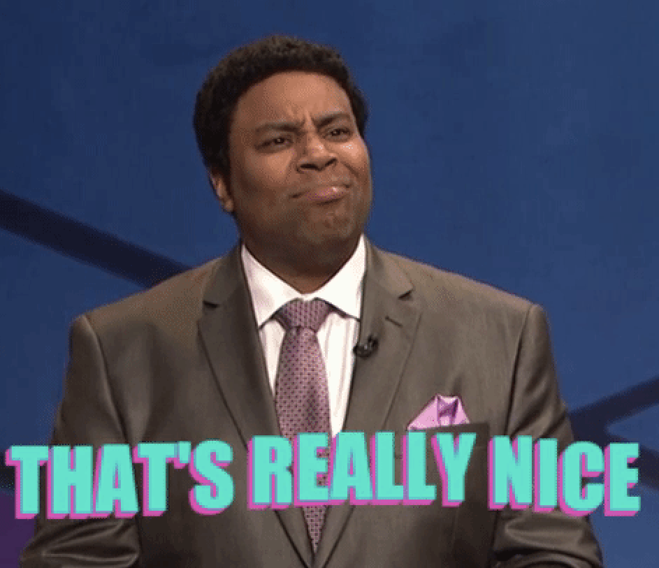 Kenan Thomspon in SNL saying &quot;that&#x27;s really nice&quot;