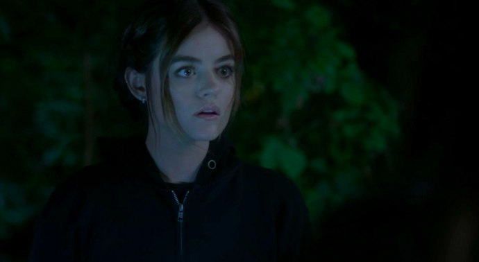 Aria dressed up as A in Season 7 of &quot;Pretty Little Liars&quot;