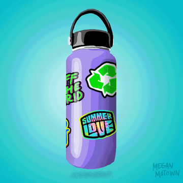 cartoon reusable water bottle