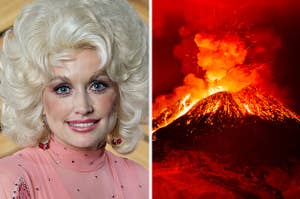Dolly Parton and a volcano