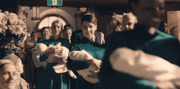 The Handmaid&#x27;s Tale GIF montage of Baby Nichole&#x27;s baby-naming 