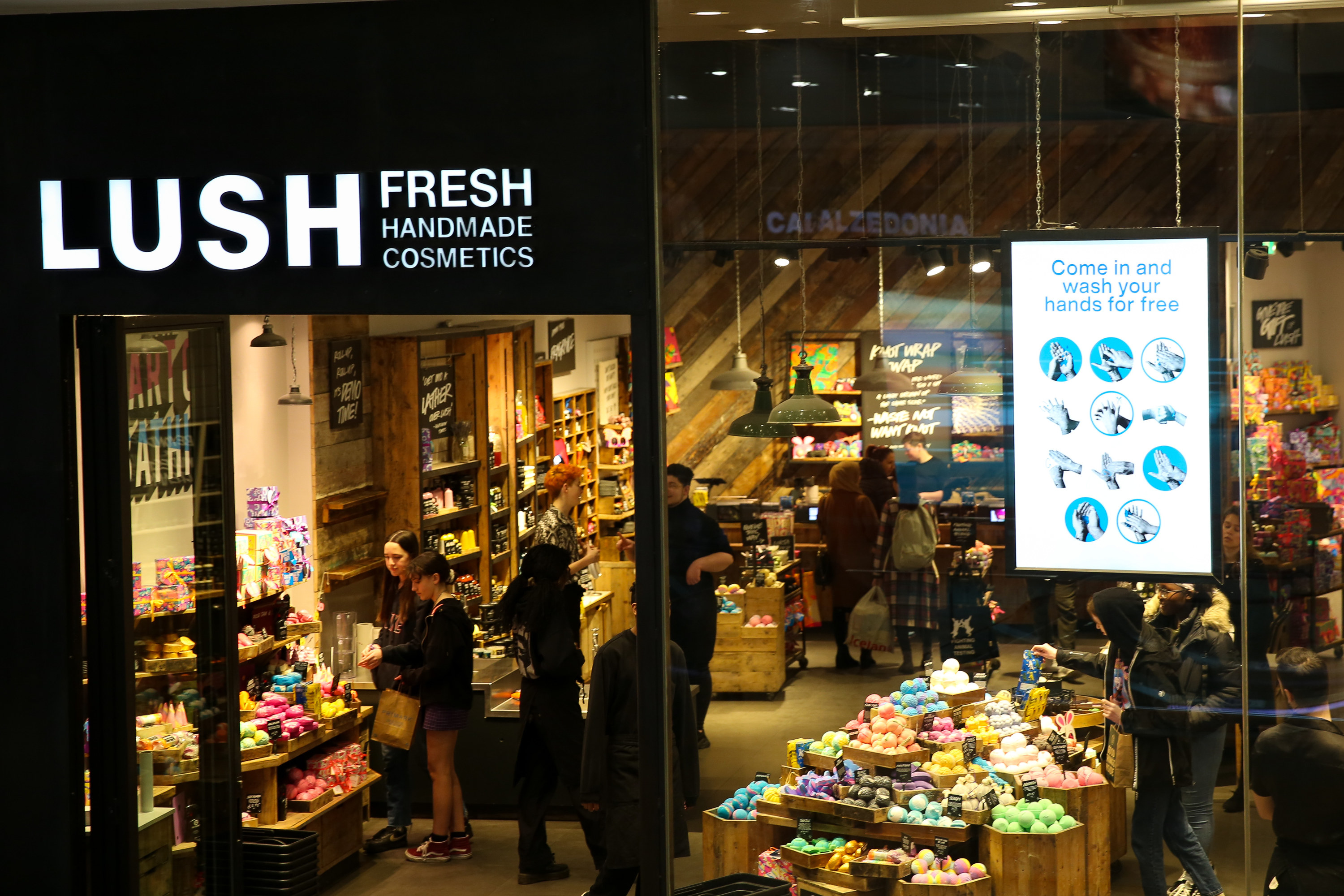 A Lush Cosmetics storefront