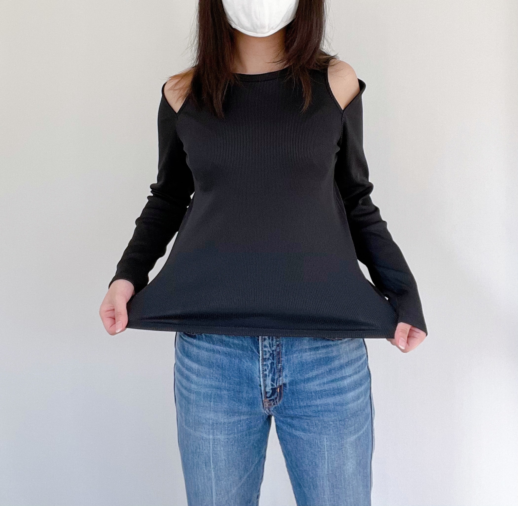 ZARA 140ニットカットアウトフリルトップス - トップス(Tシャツ