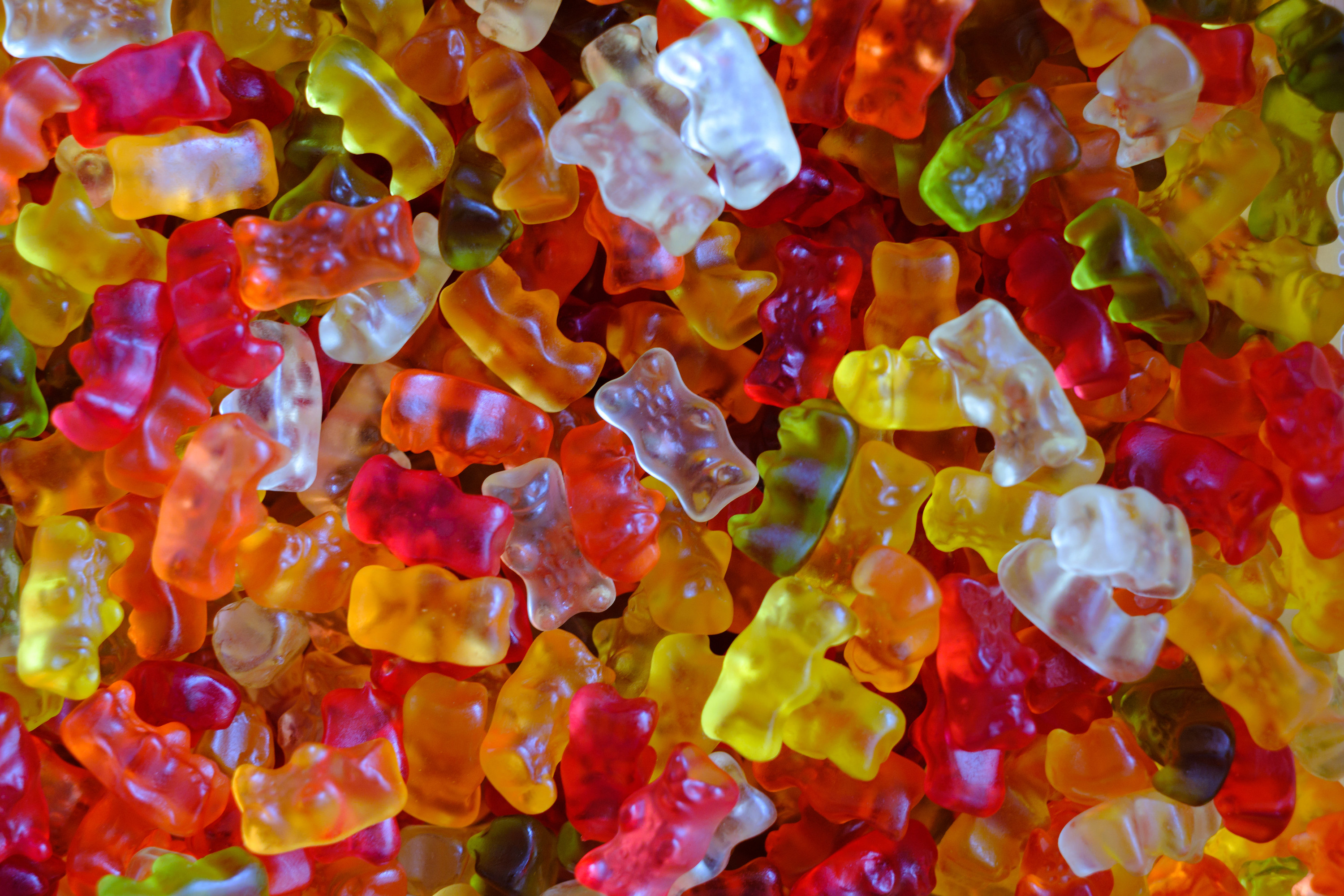 Close-up photo of gummy bears