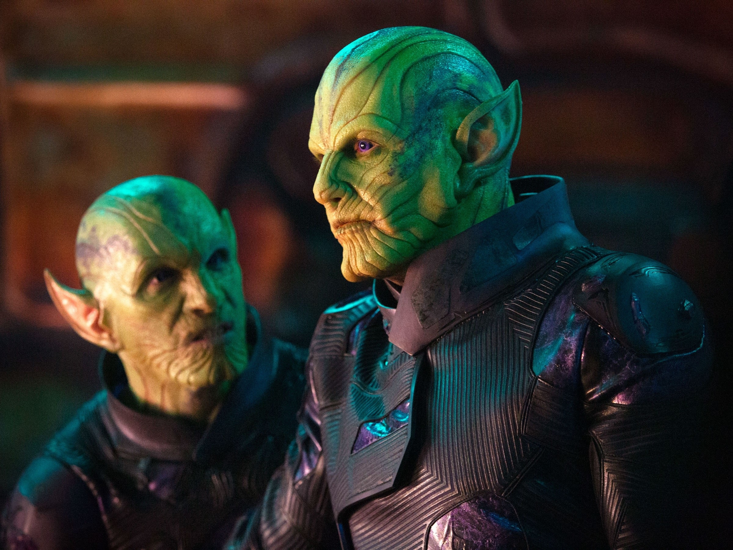 Talos stands next to another Skrull