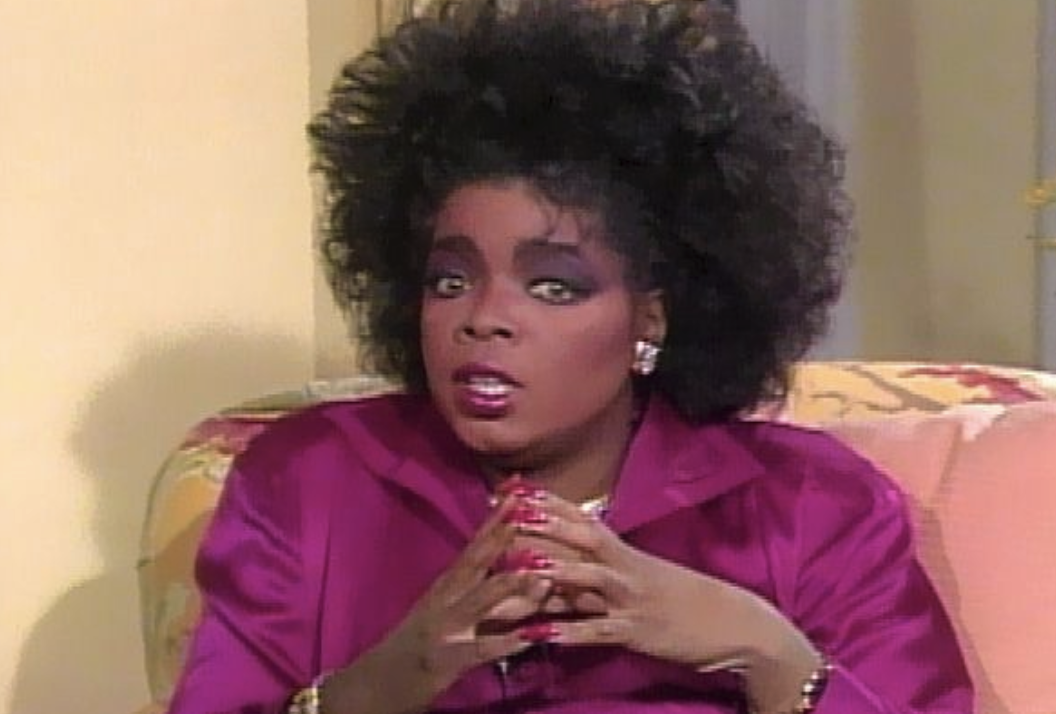 Oprah looking at the camera