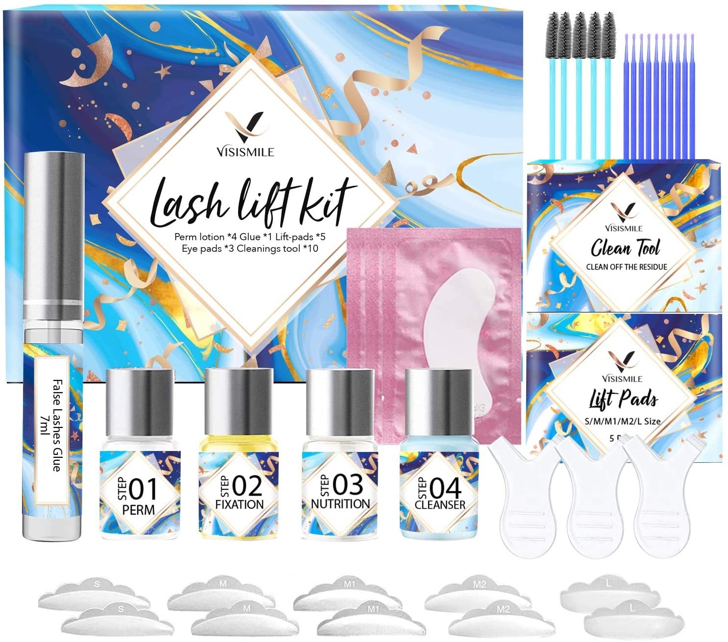 The contents of the lash lift kit 
