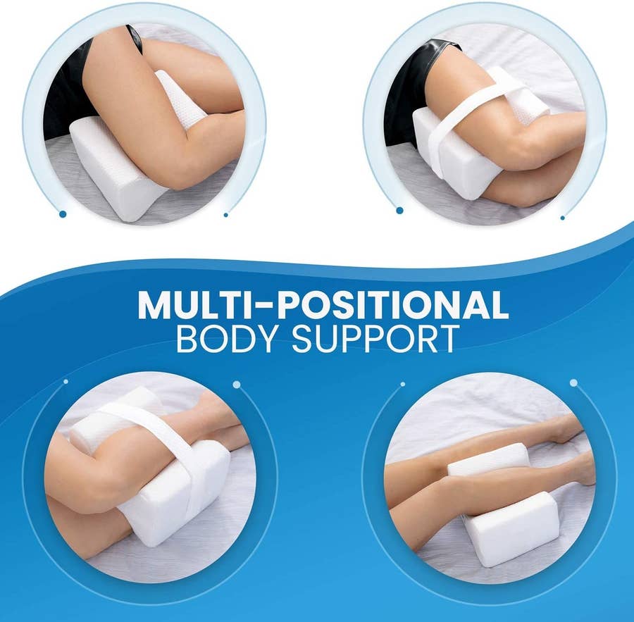 Luna Memory Foam Knee Pillow for Side Sleepers - Alleviates Back, Hip and  Leg Pain