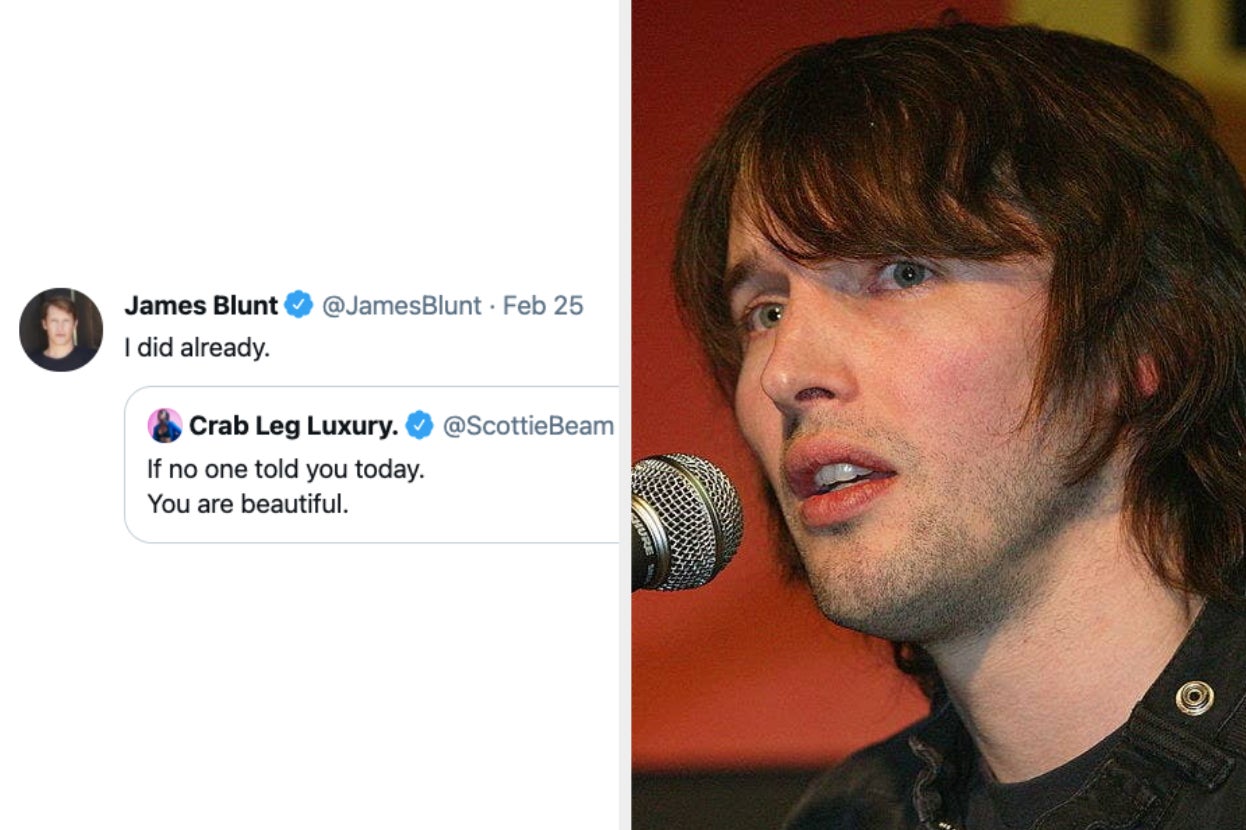 james and a tweet about how he was the original one to say youre beautiful