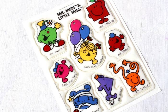 A pack of unopened Mr. Men &amp;amp; Little Miss puffy stickers