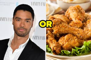 Regé-Jean Page and fried chicken with the word 