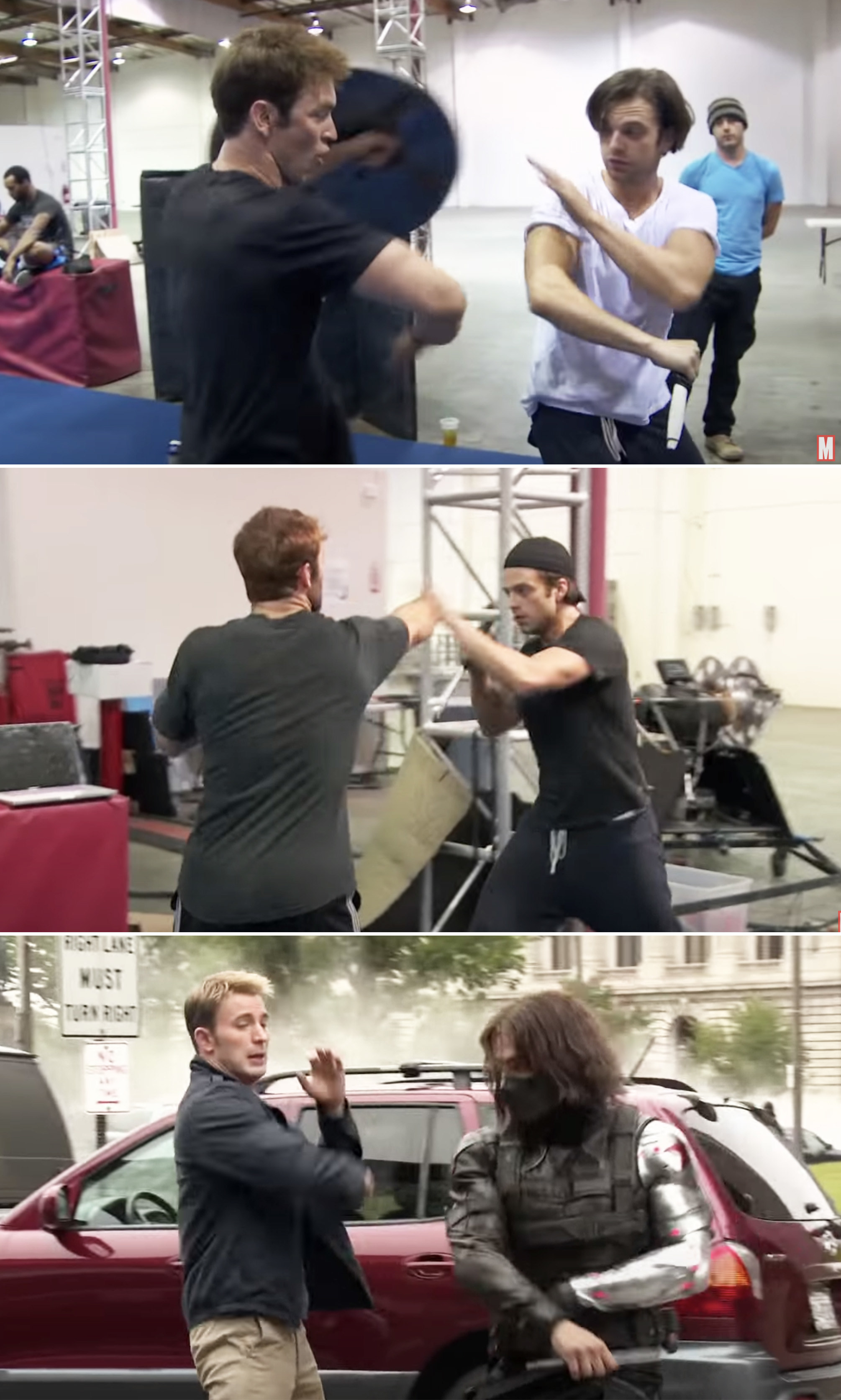 Sebastian training behind the scenes