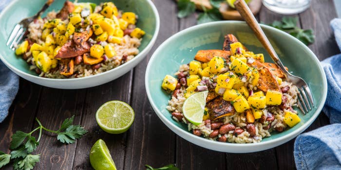 A mango and rice dish