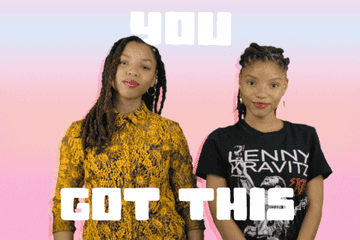 Chloe and Halle saying &quot;you got this&quot;