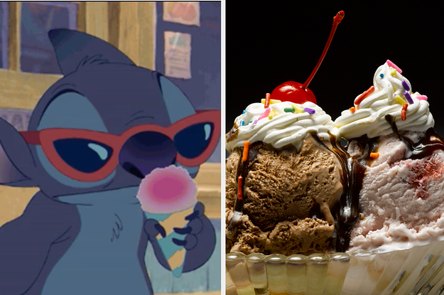 Stitch eats some ice cream