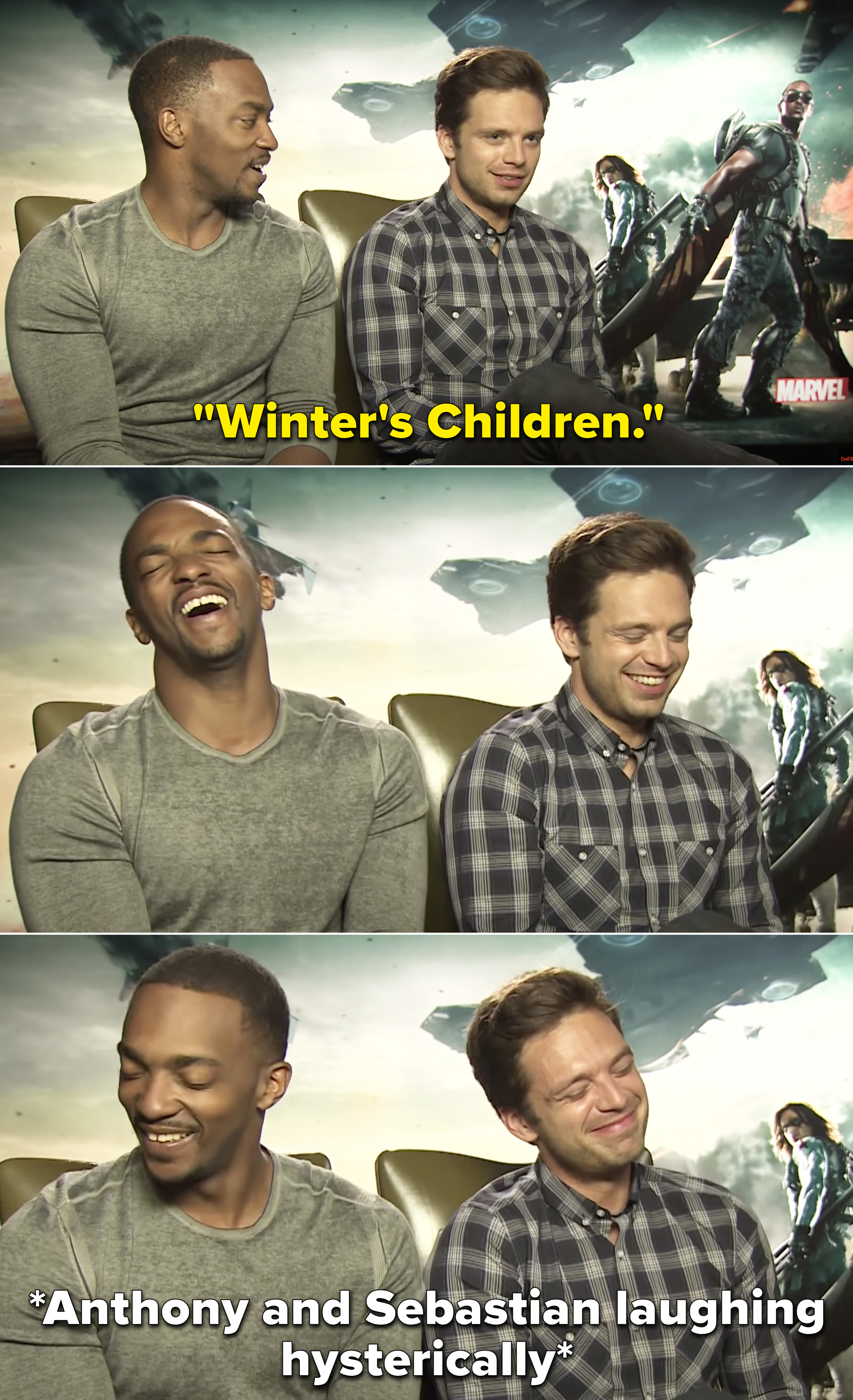 Sebastian saying, &quot;Winter&#x27;s Children&quot; and laughing with Anthony