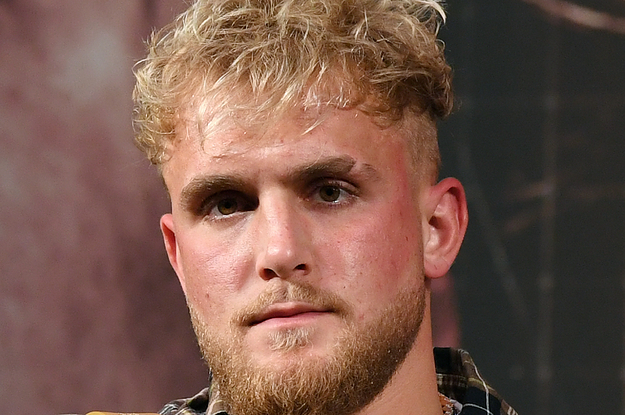 Jake Paul at a boxing match press conference in March 2021