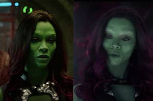 Gamora was a different shade of green in Endgame