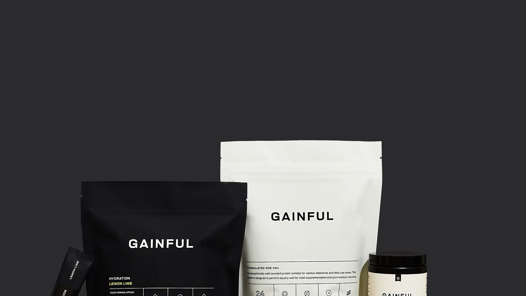 bags of different proteins and pre-workout 