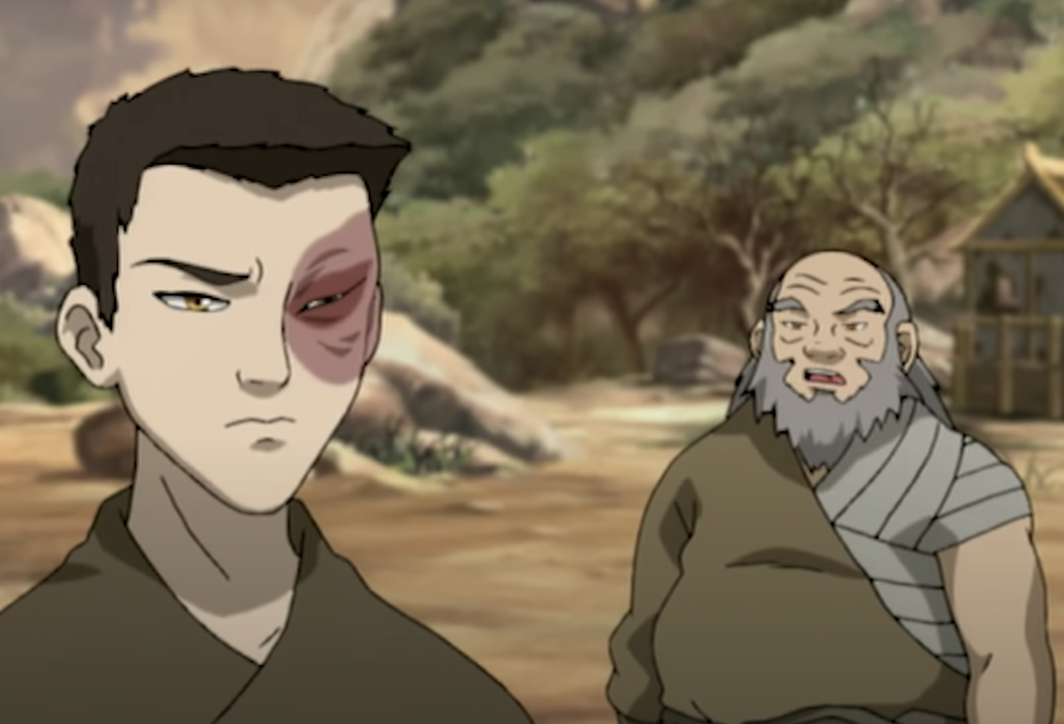 Uncle Iroh and Zuko training together