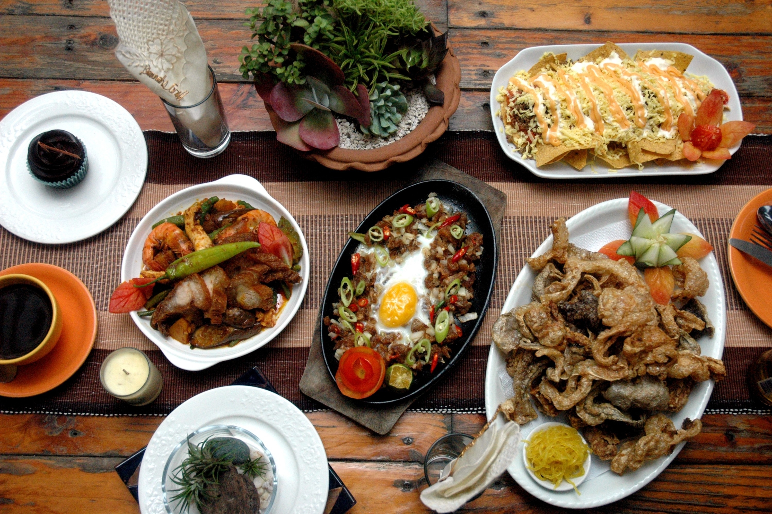 Filipino food spread