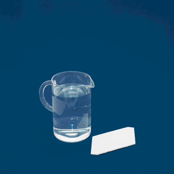 a gif of a pitcher of water and a sponge being compressed and then expanded 
