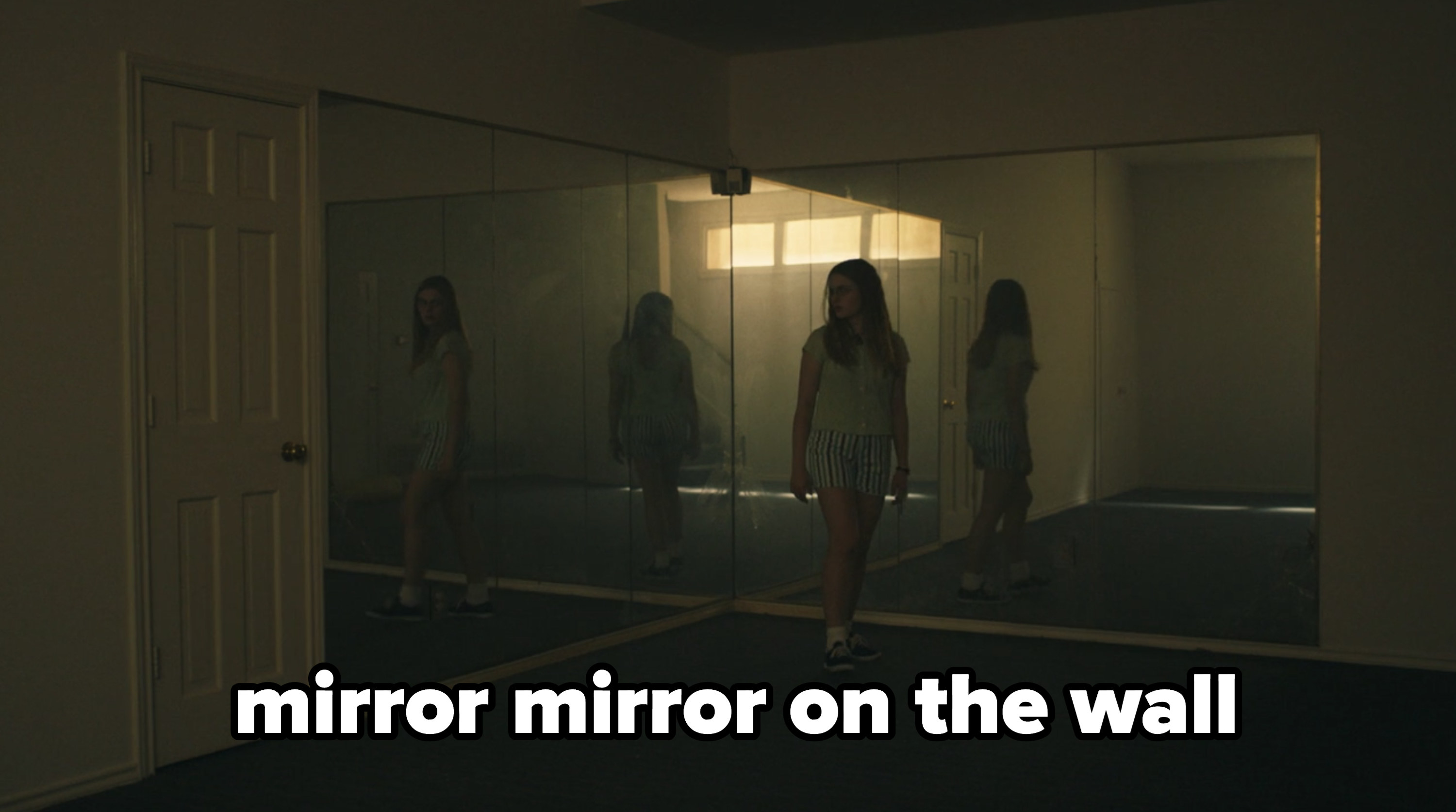 Jeanette in the mirror room with &quot;mirror mirror on the wall&quot;