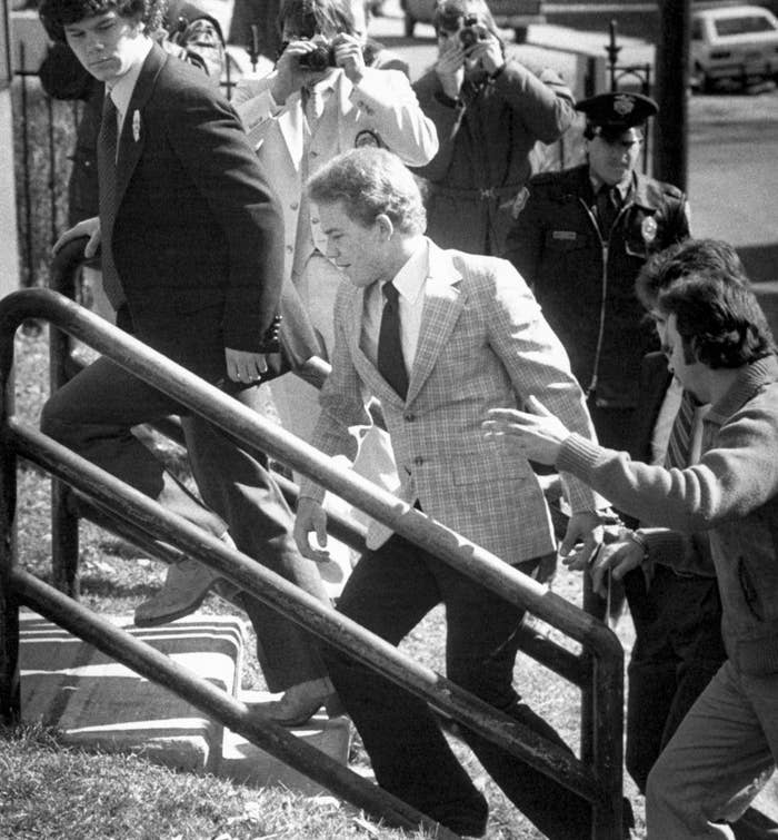 Arne C. Johnson arrives at Danbury Superior Court