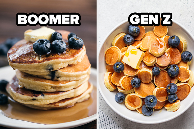 boomer and gen z pancakes