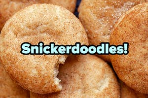 "Snickerdoodles" over cookies