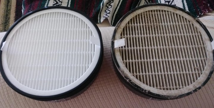 two air filters, one clean and one dirty
