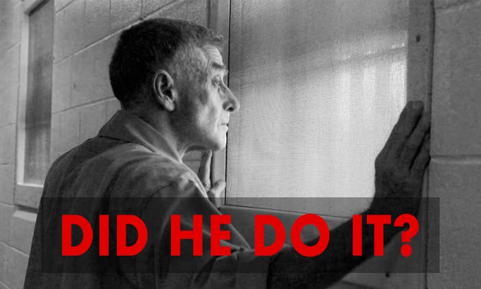 Michael Peterson staring out a prison window 