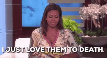 gif of Michelle Obama saying &quot;i just love them to death&quot; 