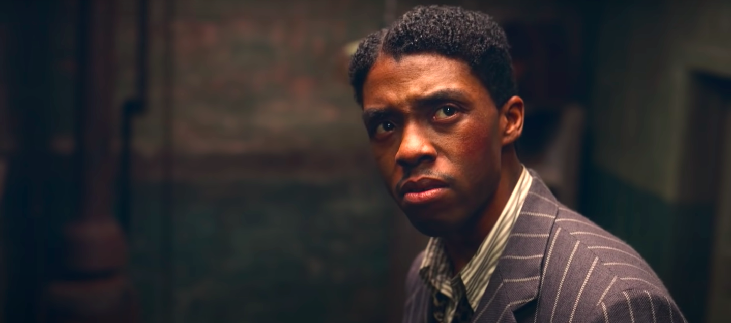 Chadwick Boseman looking mad in "Ma Rainey's Black Bottom"