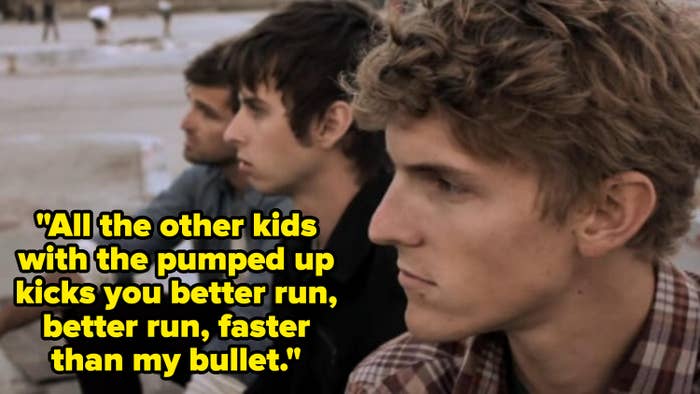 Foster the People singing: &quot;All the other kids with the pumped up kicks you better run, better run, faster than my bullet&quot;